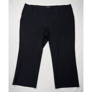 Eileen Fisher Black Pull On Straight Leg Stretch Pants Sz XL?